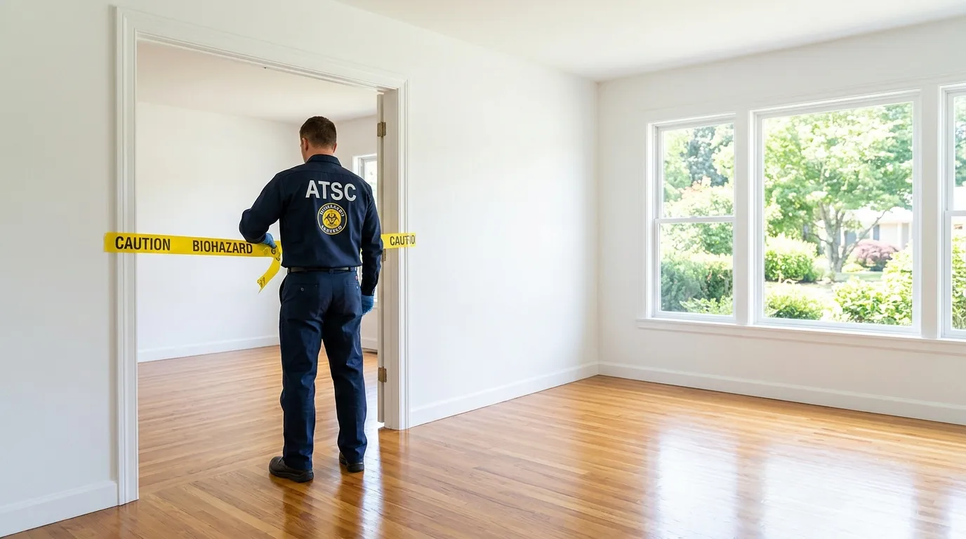 Certified biohazard cleanup crew performing Decomposition Cleanup in Port Huron